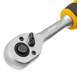 Denzel Ключ-трещотка 1/4", 90 зубьев, с быстрым сбросом, CrV  14031