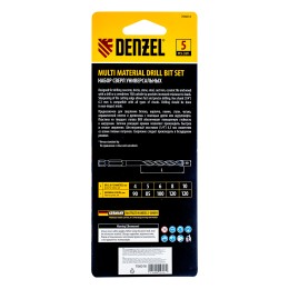 Denzel Набор сверл универсальных, Multi cut, 4-10 мм, 5 шт 706016