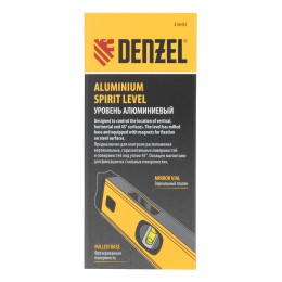 Denzel Уровень алюминиевый, магнит 800 мм 33692