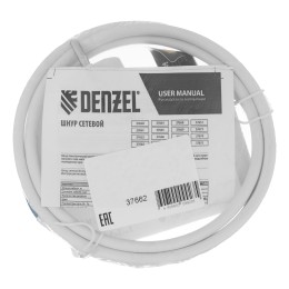 Denzel Шнур сетевой Energy Series, ПВС, 1,5 м, 3 x 1 мм 37662