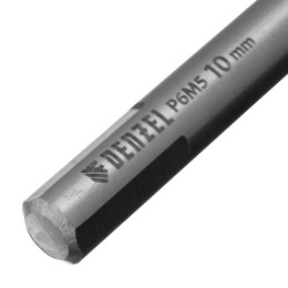 Denzel Сверло спиральное по металлу 10 х 184 мм, Р6М5, Golden Tip, удлиненное 718263