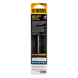 Denzel Сверло спиральное по металлу 6 х 139 мм, Р6М5, Golden Tip, удлиненное  718256