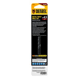 Denzel Сверло спиральное по металлу 4,5 х 126 мм, Р6М5, Golden Tip, удлиненное 718252