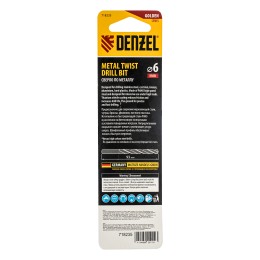 Denzel Сверло спиральное по металлу 6 x 93 мм, Р6М5, Golden Tip 718235