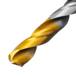 Denzel Сверло спиральное по металлу 10 x 133мм, Р6М5, Golden Tip, многогранная заточка 718285