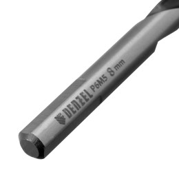 Denzel Сверло спиральное по металлу 8 x 117мм, Р6М5, Golden Tip, многогранная заточка  718282