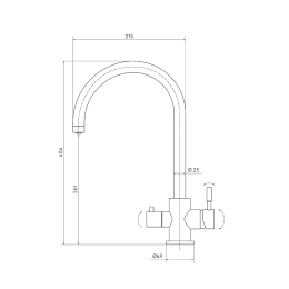 БАРЬЕР Смеситель для кухни с краном для питьевой воды SAFE-02SN Сатиновый никель