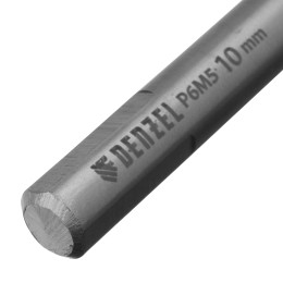 Denzel Сверло спиральное по металлу 10 x 133 мм, Р6М5, Golden Tip 718242