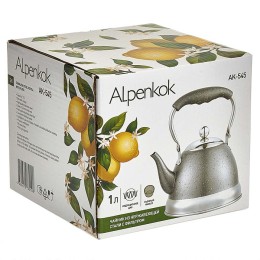 ALPENKOK Чайник 1 л AK-545 серый гранит