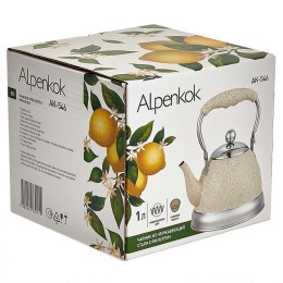ALPENKOK Чайник 1 л AK-546 бежевый гранит