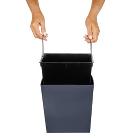 Delta Горшок для цветов InGreen London CUBE 177х177 мм, 4,2 л, c дренажной вставкой IG780010026 вулканический серый