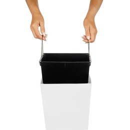 Delta Горшок для цветов InGreen London CUBE 177х177 мм, 4,2 л, c дренажной вставкой IG780010048 белоснежный жасмин