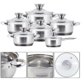 Kamille Набор посуды 12 пр. из нержавеющей стали Ofenbach NB 100001