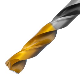 Denzel Сверло спиральное по металлу 8 x 117мм, Р6М5, Golden Tip, многогранная заточка  718282