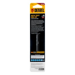 Denzel Сверло спиральное по металлу 9 x 125мм, Р6М5, Golden Tip, многогранная заточка 718284