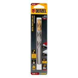 Denzel Сверло спиральное по металлу 11 x 142 мм, Р6М5, Golden Tip 718243