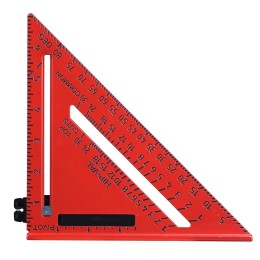 P.I.T. Угольник Свенсона метрический плотницкий с разметочным маркером HSQR04-0180C (180 мм)