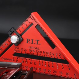 P.I.T. Угольник Свенсона метрический плотницкий с разметочным маркером HSQR04-0180C (180 мм)