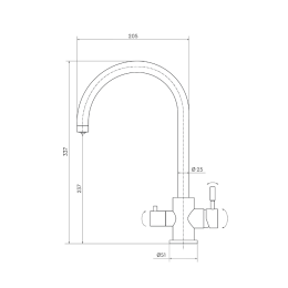 БАРЬЕР Смеситель для кухни с краном для питьевой воды SAFE-03SN Сатиновый никель