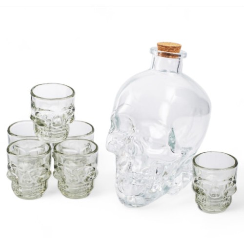 Набор для водки GLASSERIE Штоф Skull 800мл + 6 стопок 50мл. GL002