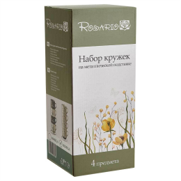 ROSARIO Набор кружек 4 предмета (350 мл) "Botanica" Ф18-032L/4