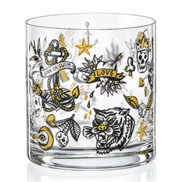 BOHEMIA Набор стаканов для виски Barline 410 мл. (2шт) Tatto set 25089/410/S1653