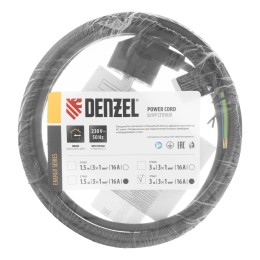 Denzel Шнур сетевой Energy Series, ПВС, 3 м, 3 x 1 мм 37667