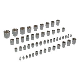 Denzel Набор инструментов, 1/2", 1/4", 3/8", CrV, S2, пластиковый кейс, 216 предметов 15807