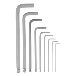 Сибртех Набор ключей имбусовых, HEX, 1,5-10 мм, CrV, 9 шт., удлиненные, с шаром 123647