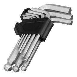 Сибртех Набор ключей имбусовых, HEX, 2-12 мм, CrV, 9 шт., с шаром 123637