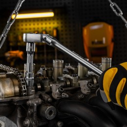 Denzel Набор инструментов, 1/2", 1/4", 3/8", CrV, S2, пластиковый кейс, 144 предмета 15805