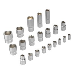 Denzel Набор инструментов, 1/2", 1/4", CrV, S2, пластиковый кейс, 64 предмета 15801