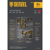 Набор инструментов, 1/2", 1/4", CrV, S2, пластиковый кейс, 84 предмета Denzel 15802