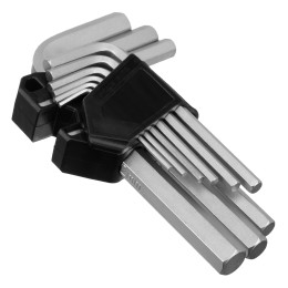 Сибртех Набор ключей имбусовых, HEX, 2-12 мм, CrV, 9 шт. 123677