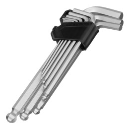 Сибртех Набор ключей имбусовых, HEX, 2-12 мм, CrV, 9 шт., удлиненные, с шаром 123657