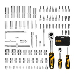 Denzel Набор инструментов, 1/2", 1/4", CrV, S2, пластиковый кейс, 94 предмета 15813