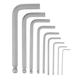 Сибртех Набор ключей имбусовых, HEX, 1,5-10 мм, CrV, 9 шт., с шаром 123627