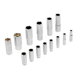 Denzel Набор инструментов, 1/2", 1/4", CrV, S2, пластиковый кейс, 94 предмета 15813