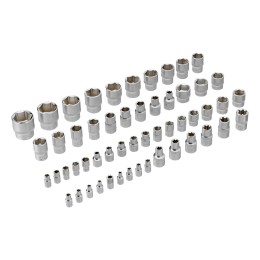 Denzel Набор инструментов, 1/2", 1/4", 3/8", CrV, S2, пластиковый кейс, 144 предмета 15805