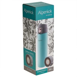 ALPENKOK Термокружка вакуумная 380 мл со съемным ситечком AK-04818A бирюзовая