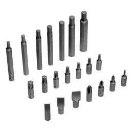 Denzel Набор инструментов, 1/2", 1/4", CrV, S2, пластиковый кейс, 122 предмета 15804