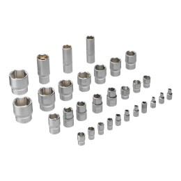 Denzel Набор инструментов, 1/2", 1/4", CrV, S2, пластиковый кейс, 100 предметов 15803