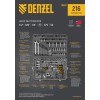 Набор инструментов, 1/2", 1/4", 3/8", CrV, S2, пластиковый кейс, 216 предметов Denzel 15807