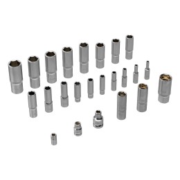 Denzel Набор инструментов, 1/2", 1/4", 3/8", CrV, S2, пластиковый кейс, 216 предметов 15807