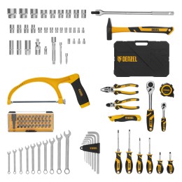 Denzel Набор инструментов, 1/2", 1/4", CrV, S2, пластиковый кейс, 100 предметов 15803
