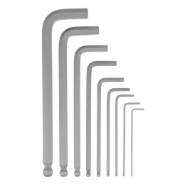 Сибртех Набор ключей имбусовых, HEX, 2-12 мм, CrV, 9 шт., удлиненные, с шаром 123657