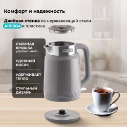 GALAXY Чайник электрический GL0364 Серый