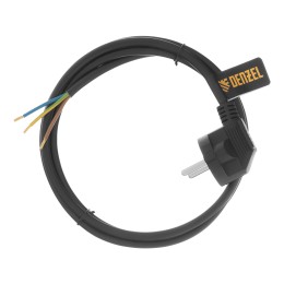Denzel Шнур сетевой Energy Series, ПВС, 1,5 м, 3 x 1 мм, с неразборной вилкой, черный 37663