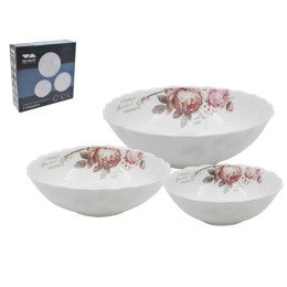 Коралл Набор салатников 3PCS HKW YF20032 «Чайные розы»