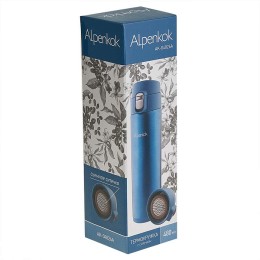 ALPENKOK Термокружка вакуумная 480 мл со съемным ситечком AK-04826A голубая